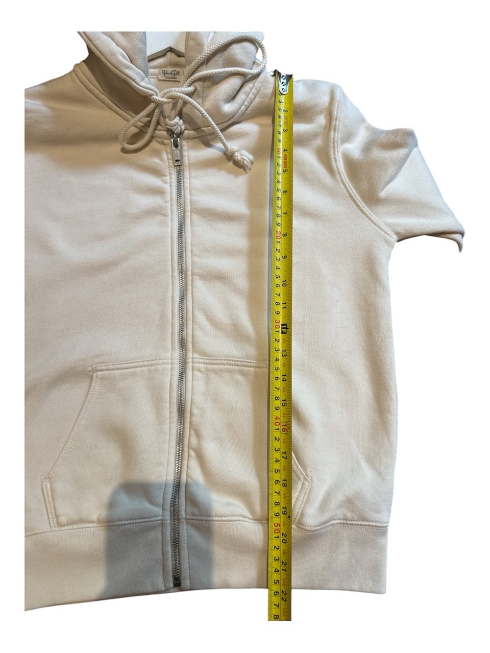 John Galt / PacSun Off White Christy Full Zip Oversized fit Hoodie one size - Picture 6 of 8